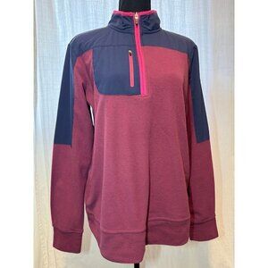 Straight Down Tundra Womens Size XL Quarter Zip Fleece‎ Pullover Athletic Golf